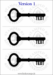 Personalisierbares temporäres Tattoo – Keuschhaltungsschlüssel