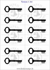 Personalisierbares temporäres Tattoo – Keuschhaltungsschlüssel