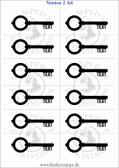 Personalisierbares temporäres Tattoo – Keuschhaltungsschlüssel