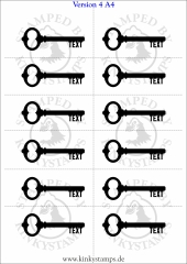 Personalisierbares temporäres Tattoo – Keuschhaltungsschlüssel