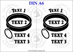 Personalisierbares temporäres Tattoo – Halsband mit Ring