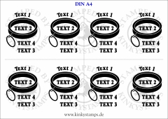 Personalisierbares temporäres Tattoo – Halsband mit Ring