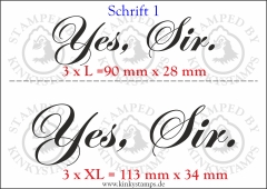 Temporäres Klebetattoo „Yes, Sir.“