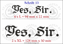 Temporäres Klebetattoo „Yes, Sir.“