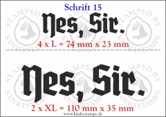 Temporäres Klebetattoo „Yes, Sir.“