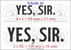 Temporäres Klebetattoo „Yes, Sir.“