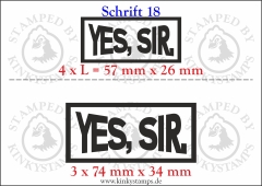 Temporäres Klebetattoo „Yes, Sir.“