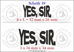Temporäres Klebetattoo „Yes, Sir.“