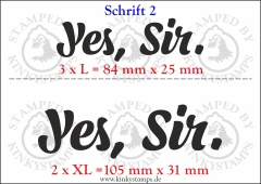 Temporäres Klebetattoo „Yes, Sir.“