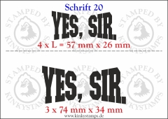 Temporäres Klebetattoo „Yes, Sir.“