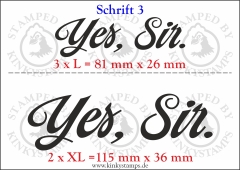 Temporäres Klebetattoo „Yes, Sir.“