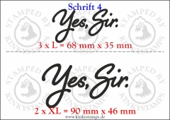 Temporäres Klebetattoo „Yes, Sir.“