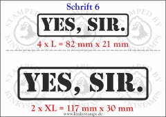 Temporäres Klebetattoo „Yes, Sir.“