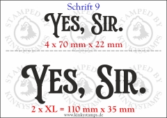 Temporäres Klebetattoo „Yes, Sir.“