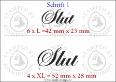Temporäres Klebetattoo „Slut“