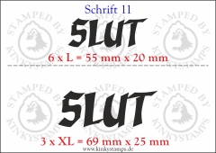 Temporäres Klebetattoo „Slut“