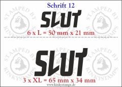 Temporäres Klebetattoo „Slut“