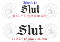 Temporäres Klebetattoo „Slut“