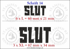 Temporäres Klebetattoo „Slut“