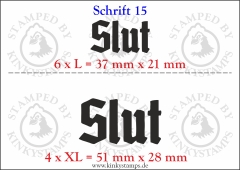 Temporäres Klebetattoo „Slut“