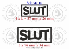 Temporäres Klebetattoo „Slut“