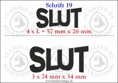 Temporäres Klebetattoo „Slut“
