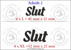 Temporäres Klebetattoo „Slut“