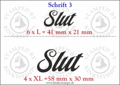 Temporäres Klebetattoo „Slut“