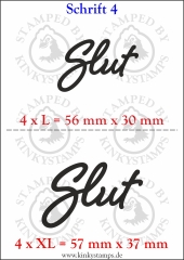 Temporäres Klebetattoo „Slut“
