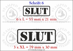 Temporäres Klebetattoo „Slut“