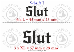 Temporäres Klebetattoo „Slut“