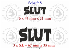 Temporäres Klebetattoo „Slut“