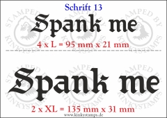 Temporäres Klebetattoo „Spank me“