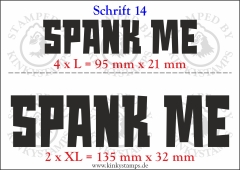 Temporäres Klebetattoo „Spank me“
