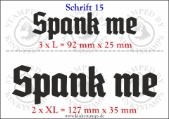 Temporäres Klebetattoo „Spank me“