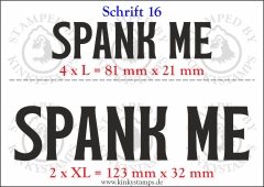 Temporäres Klebetattoo „Spank me“