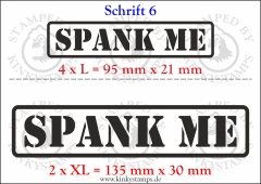 Temporäres Klebetattoo „Spank me“