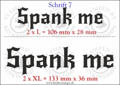 Temporäres Klebetattoo „Spank me“