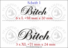 Temporäres Klebetattoo „Bitch“