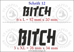 Temporäres Klebetattoo „Bitch“