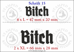 Temporäres Klebetattoo „Bitch“