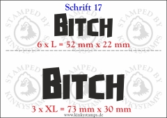 Temporäres Klebetattoo „Bitch“