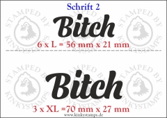 Temporäres Klebetattoo „Bitch“