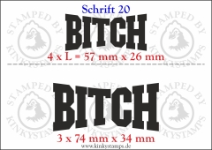 Temporäres Klebetattoo „Bitch“