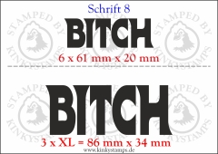 Temporäres Klebetattoo „Bitch“