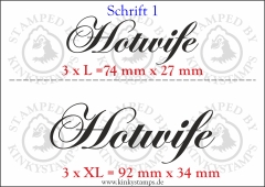 Temporäres Klebetattoo „Hotwife“