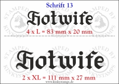 Temporäres Klebetattoo „Hotwife“