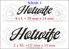 Temporäres Klebetattoo „Hotwife“