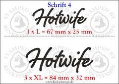 Temporäres Klebetattoo „Hotwife“