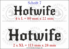 Temporäres Klebetattoo „Hotwife“